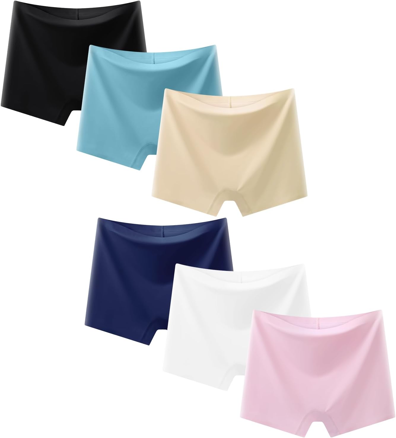 Demifill Teen Girls Seamless Boyshorts Underwear Tagless Boxer Pants No Show Panties for Teens Pack of 6 Multipack