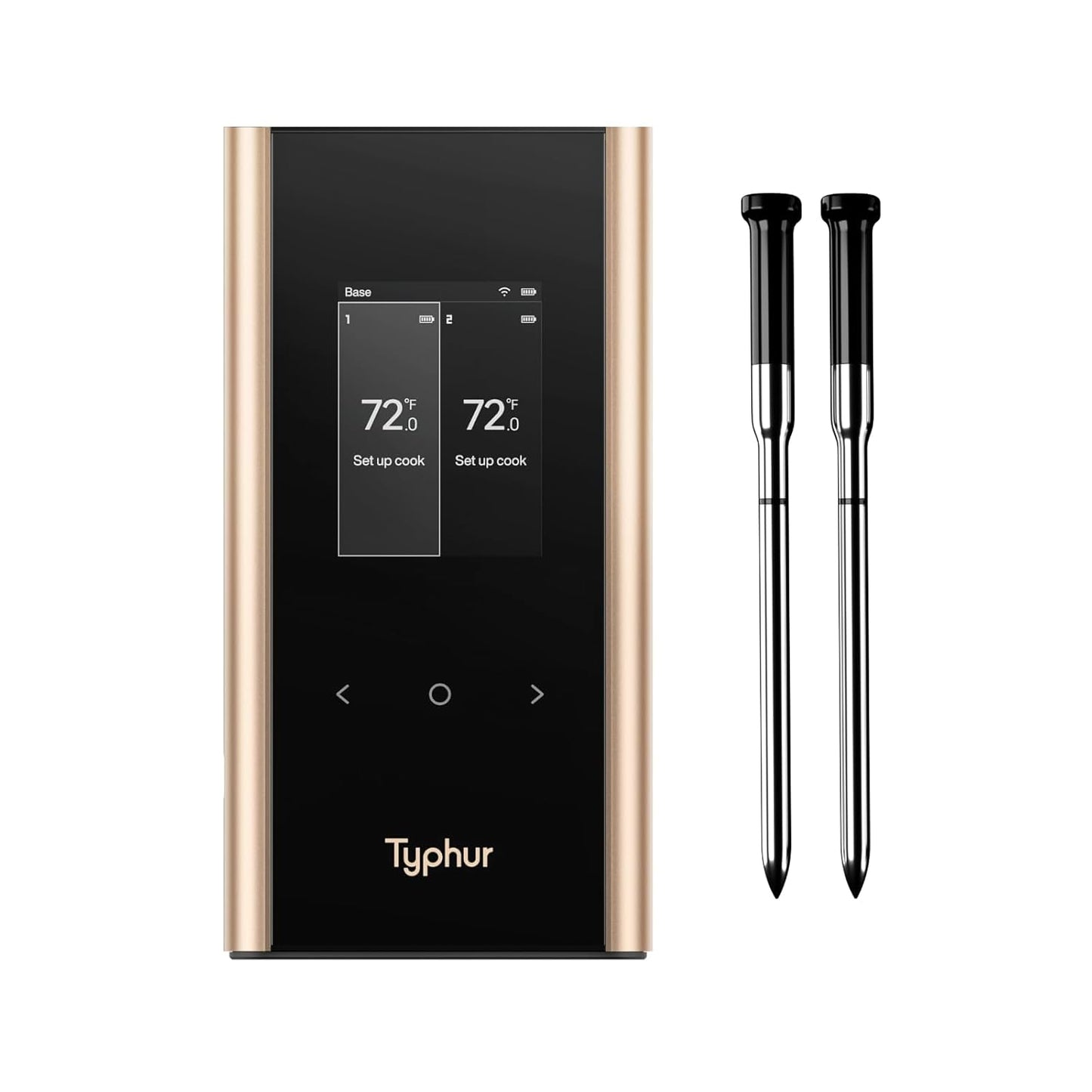 Sync Gold Wireless WiFi Meat Thermometer | 2 Slim Probes | 10x Stronger Signal Than Bluetooth |