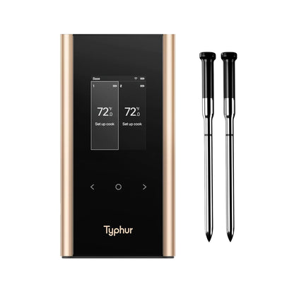 Sync Gold Wireless WiFi Meat Thermometer | 2 Slim Probes | 10x Stronger Signal Than Bluetooth |