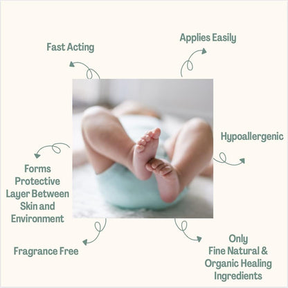 Nature Only Wholesome Diaper Cream. Calm, Nourish and Soothe Diaper Rash. Natural & Organic - 4 oz (Pack of 1)