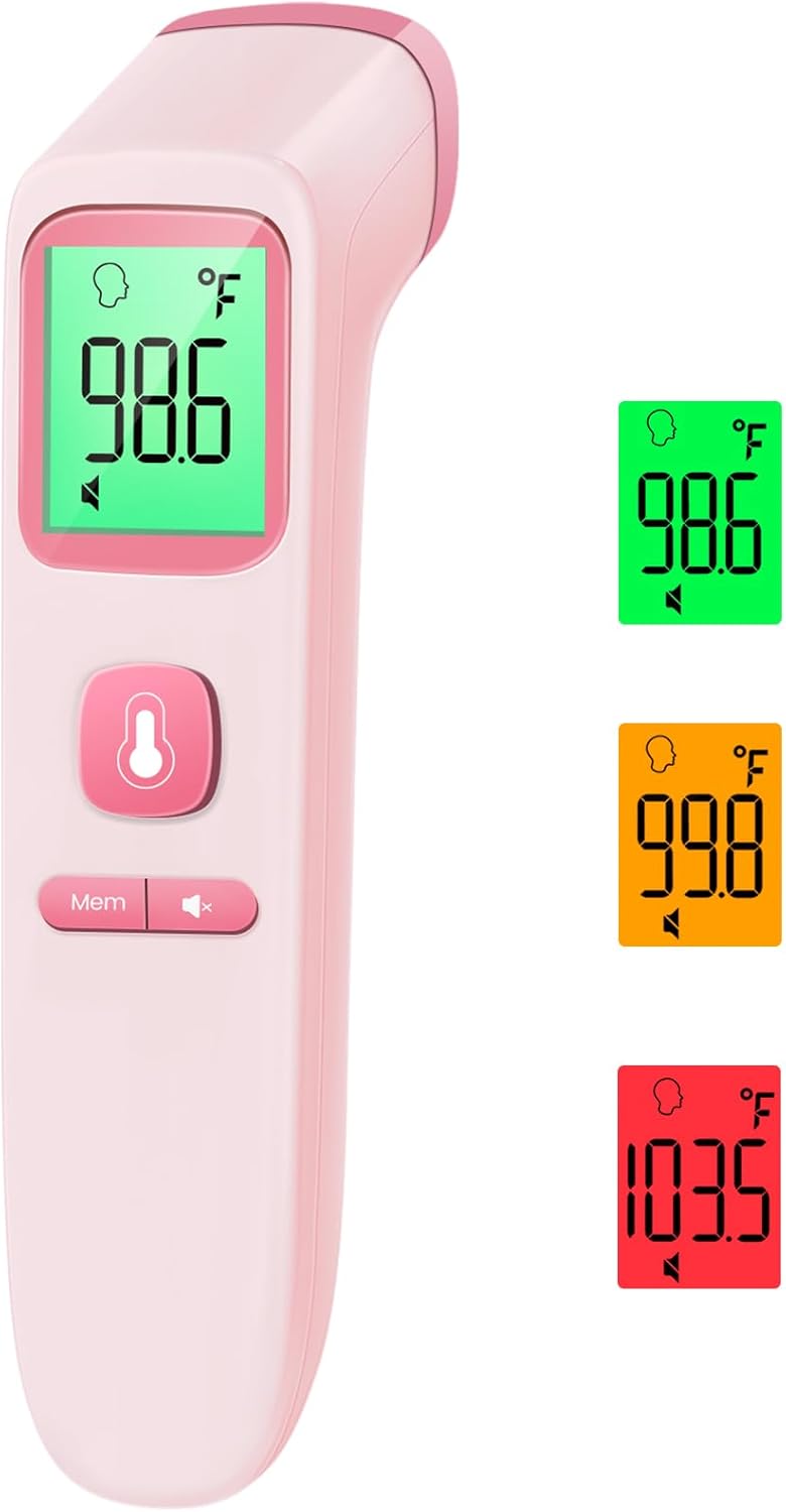 No-Touch Thermometer for Adults and Kids, Digital Accurate Baby Thermometer with Fever Alarm, 1