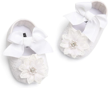 Baby Shoes Mary Jane Flats Non Slip Soft Sole Infant Toddler Sneakers First Walkers Party Christmas Dress Shoes