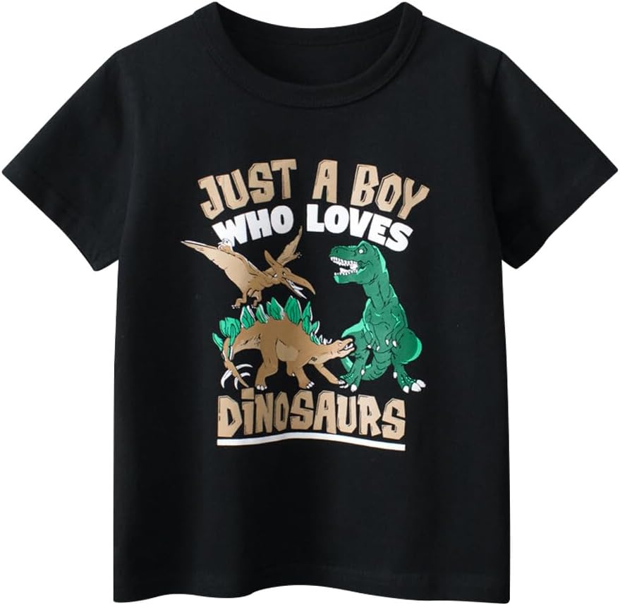 Boys' 4-Pack Excavator Short Sleeve Crewneck T-Shirts Top Tee Size 2-7 Years Toddler Boys' Value Pack Cotton T-Shirt