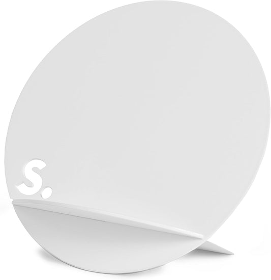 Speks Show Off Stand - Double Sided, Powder Coated Steel Magnetic Display Board - White - Magnets Sold Separately