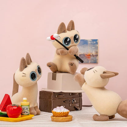 Nobeko Azukican Azukisan Cat Daily Life Series1 Blind Box Figures 6PCs Random Art Cute Collectibles Birthday Gift