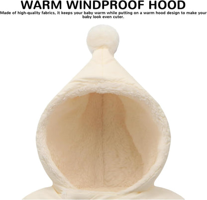 Baby Girl Winter Fleece Jacket Toddler Boy Puffer With Hood Coat Infant Clothes