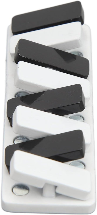 Piano Key Haptic Clicker Toy, Zinc Alloy Metal Poker Push Card Fidget Slider Toy, Compact Magnetic Metal Fidget Slider Toys (White)
