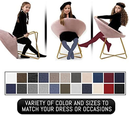 Kids, Girls thin Ribbed Cotton tights, Comfy, Soft Flat Tights Made from Breathable cotton| Great Tights For Uniform,