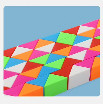 Fidget Magic Snake Cube Puzzles Twist Ruler Speed Cubes Brain Teaser Game Toys for Kids (36 Block 1PACK)
