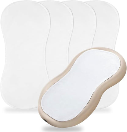 Thicker 4-Pack Waterproof Changing Pad Liners - Ultra Soft & Absorbent for Baby, Fits Keekaroo Peanut Changer & Standard Pads, Machine Washable, Two-Sided Design (15"x26.5")