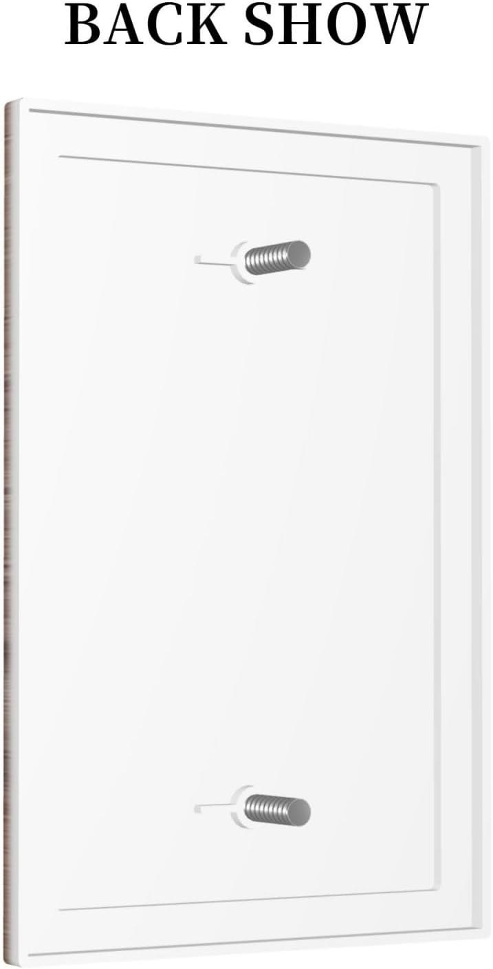 Decorative Switch Covers Plate Retro Wood Plank Vintaga Wooden Board 1 Gang No Device Single Blank Outlet Covers Wall Plate Cover Light Switch Plate Electrical Faceplate for Home Decor