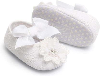 Baby Shoes Mary Jane Flats Non Slip Soft Sole Infant Toddler Sneakers First Walkers Party Christmas Dress Shoes