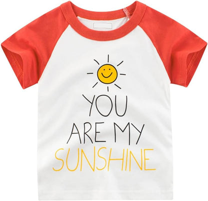 Boys' 4-Pack Excavator Short Sleeve Crewneck T-Shirts Top Tee Size 2-7 Years Toddler Boys' Value Pack Cotton T-Shirt