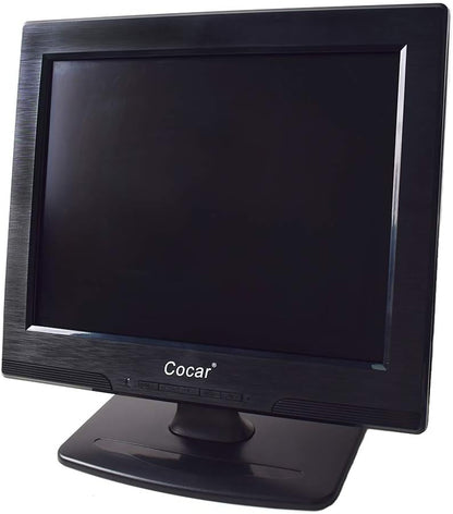 CCTV Monitor, 12 inch LCD Security Monitor HDMI VGA AV & BNC 4:3 HD Computer Display LCD Screen with 2 Built-in Speakers USB Drive Player for Home/Store Surveillance Camera STB PC ﻿