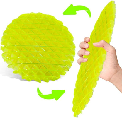 Fidget Toys ， Fidget Worm Toy,Stress Relief Fidget Toys for Kids&Adults,Elastic Mesh Toys,Sensory Slug Fidget Toy,Resistance Fidget Toys,Anxiety Relief Toys (Pink+Yellow)