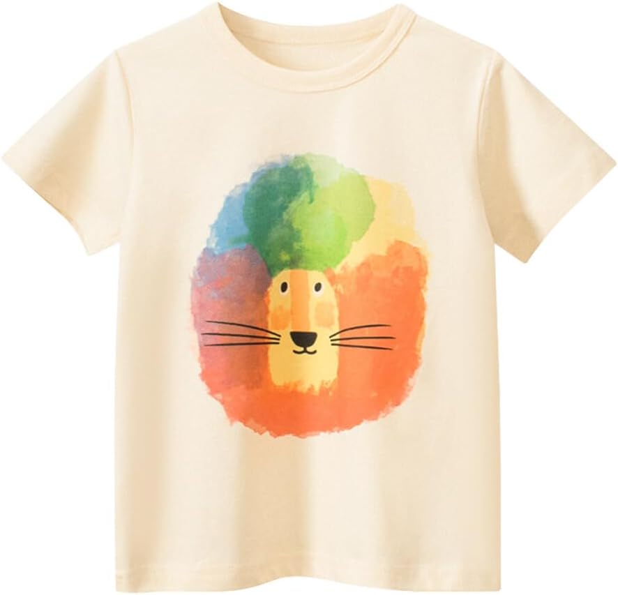 Boys' 4-Pack Excavator Short Sleeve Crewneck T-Shirts Top Tee Size 2-7 Years Toddler Boys' Value Pack Cotton T-Shirt