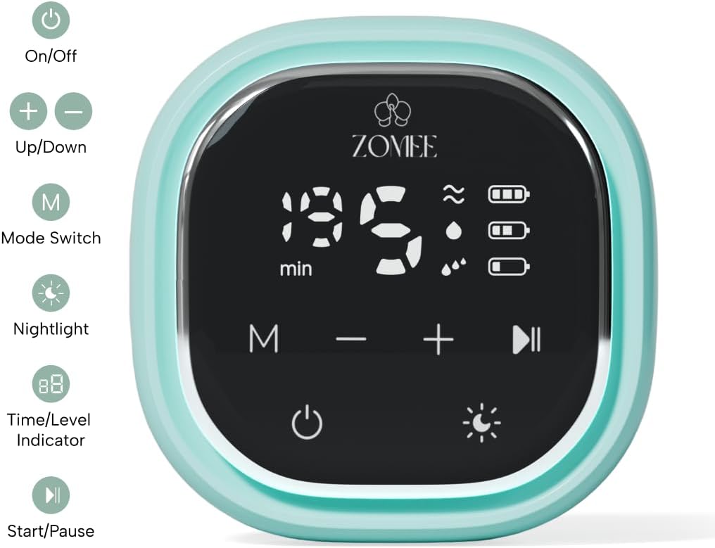 Zomee Z2 Double Electric Breast Pump – with Expression, Massage, and 2-Phase Modes - Hospital Grade