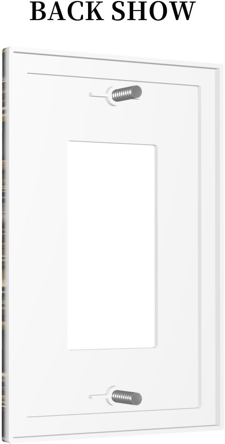 Decorative Outlet Covers Rococo Vintage Black Golden Leaf Morris Vine 1 Gang Single Decora GFCI Device Light Switch Covers Plate 1 Rocker Wall Plate Jumbo Faceplate for Bedroom Decor