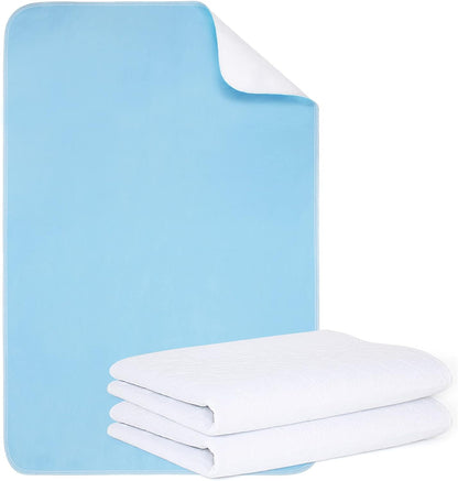 Reusable Incontinence Bed Pads 34"X52", washable bed pad, Heavy Absorbency (4-Layer) Waterproof Bed