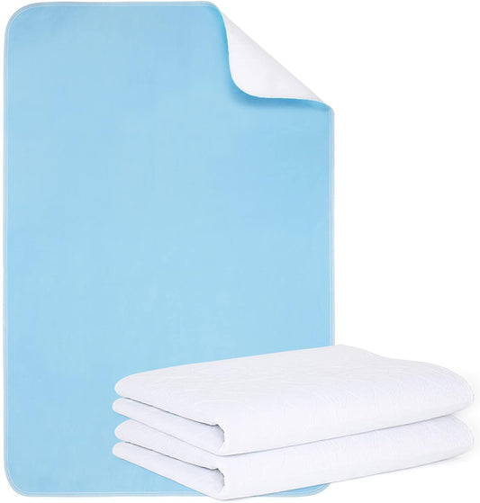 Reusable Incontinence Bed Pads 34"X52", washable bed pad, Heavy Absorbency (4-Layer) Waterproof Bed