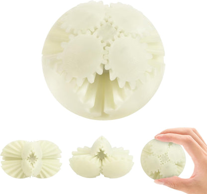 MerryXD Gear Ball Fidget Toy,GearSphere Desk 3D Printed Perfect for Stress and Anxiety Relaxing Fidget Toy Gear Fidget Sphere Activity Gear Ball for Adults Grow in The Dark White