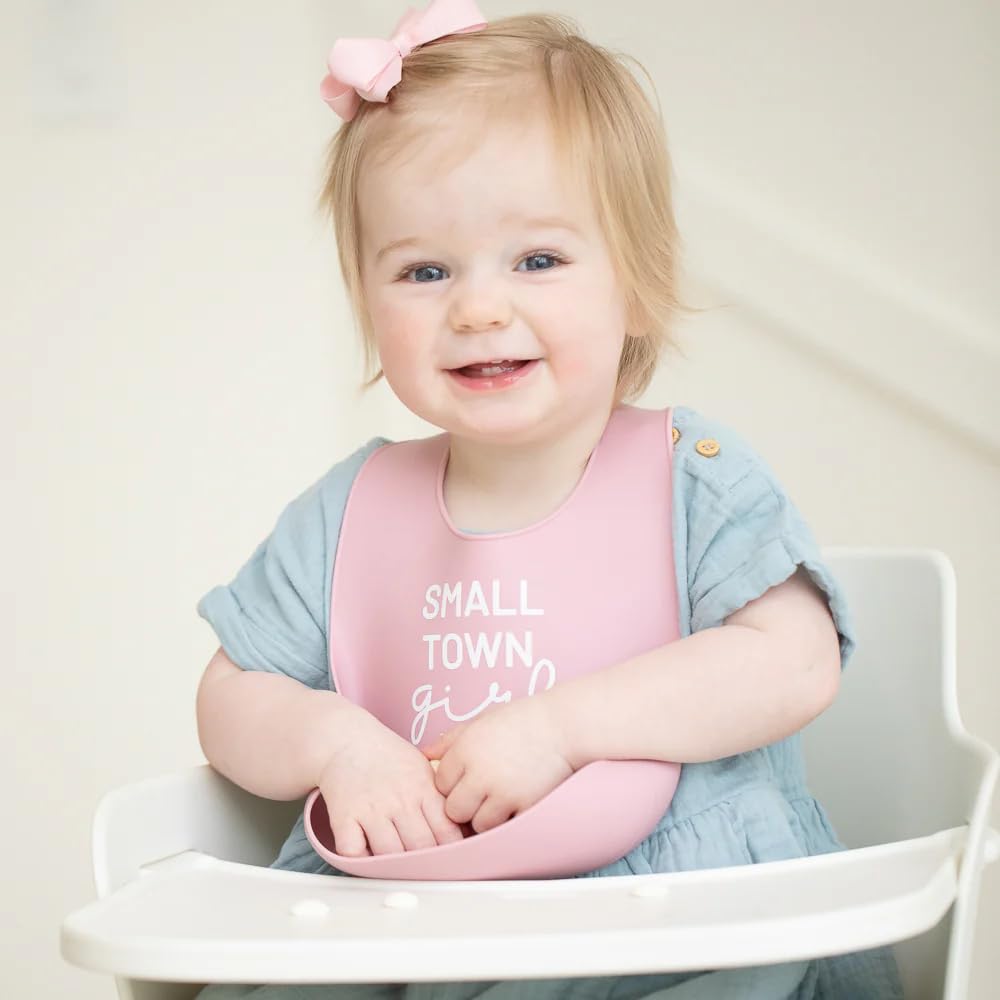Bella Tunno Baby Bib for Eating, Waterproof Silicone Bib with Large Food Catcher, Adjustable Fit