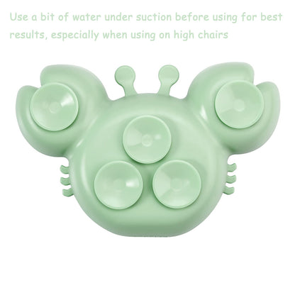 PandaEar 2 Pack Silicone Suction Plate for Baby, Divided Unbreakable Toddler Food Plate with 2 Pack