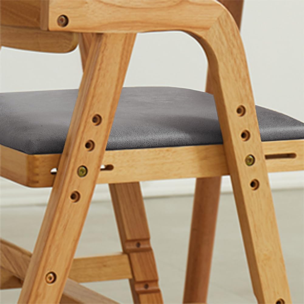 Solid Wood high Chairs for Toddlers,High Chair Grows with Kid for Dining, Study Chair for Children