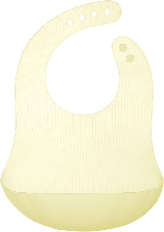 Olababy Fold N Go Silicone Baby Bib w Travel Case | Lightweight Design Eases Pressure Bruising for