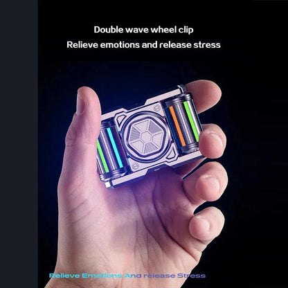 Tank Fidget Roller,Metal,Glow in The Dark Adult Handheld Fidget Spinner,EDC Fidget Toys,Ideal Gift for ADHD/ADD/Autism to Relieve Stress&Tension&Anxiety,Promote Focus&Clarity(Silver)