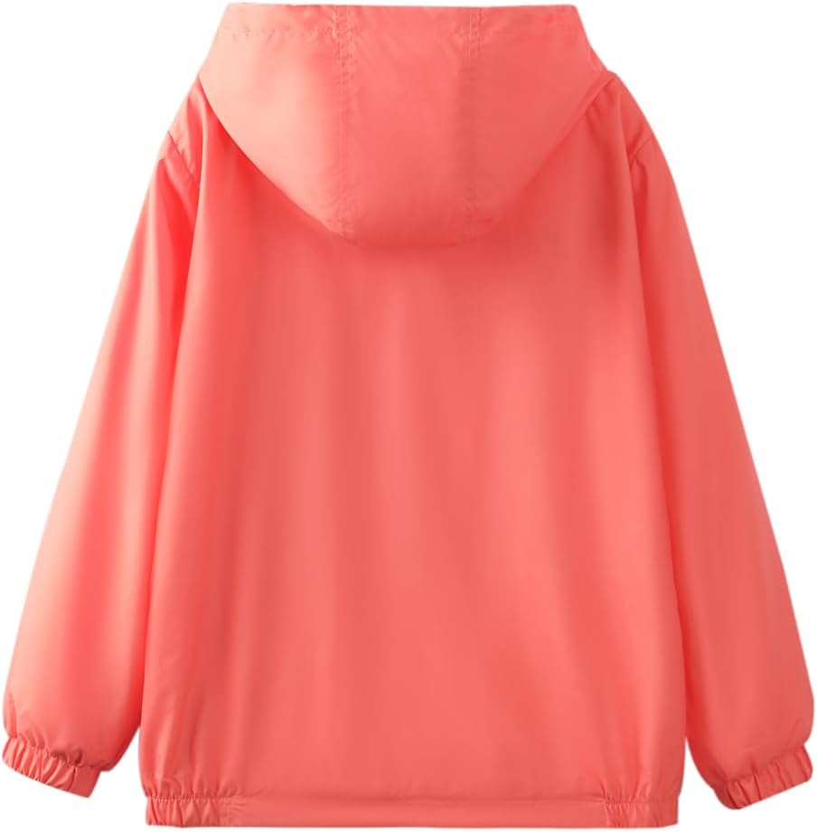 WELAKEN Lightweight Jacket for Girls Kids & Toddler II Girls' Print Water-Resistant Jacket