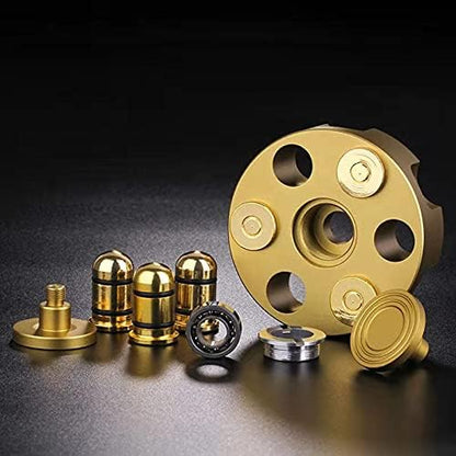 Alloy Metal Fidget Spinners for Kids Adults- Cool Sensory Handheld Finger Hand Cube Spiner for Anti Anxiety Stress Relief, Quiet Desk Toys for School Home Office Classroom