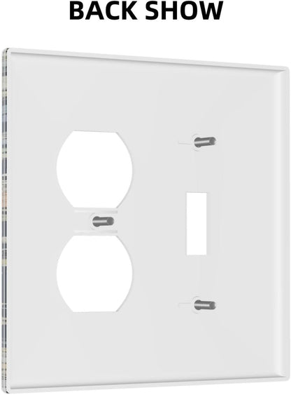 Decorative Outlet Covers Rustic Morris Birds Green Leaf Flower 2 Gang Wall Plate Cover Single Toggle Duplex Combo Two Switch Light Switch Cover Plate Jumbo Dual GFCI Faceplate