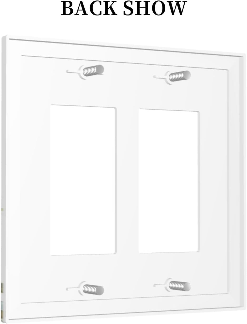 Green Eucalyptus Leaf Plant Herbs Springnature Decorative Outlet Covers 2 Gang Double GFCI Rocker Electrical Wall Panels Light Switch Cover Plate for Bed Room Living Room Decor