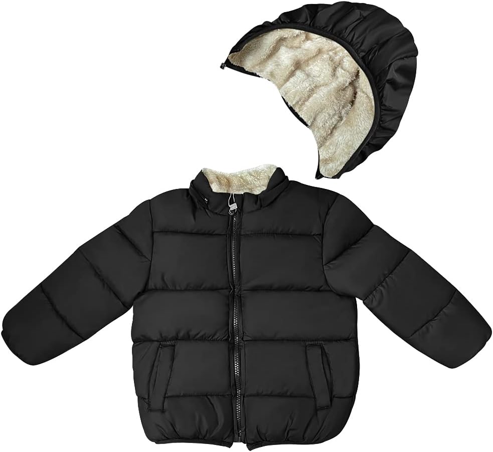 Baby Girls Boys' Winter Fleece Jackets With Hooded Toddler Cotton Dress Warm Lined Coat Outer Clothing