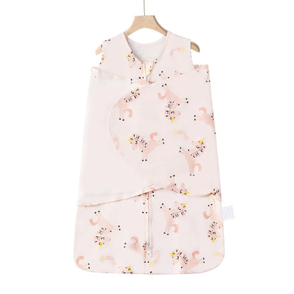 Swaddle-Blanket Baby Girl & Boy Swaddles Newborn Infant Transition 100% Cotton Wrap Blankets, 3-Way Adjustable Wearable Blanket, TOG 1.0 (Happy Unicorn, 3-6 Month)