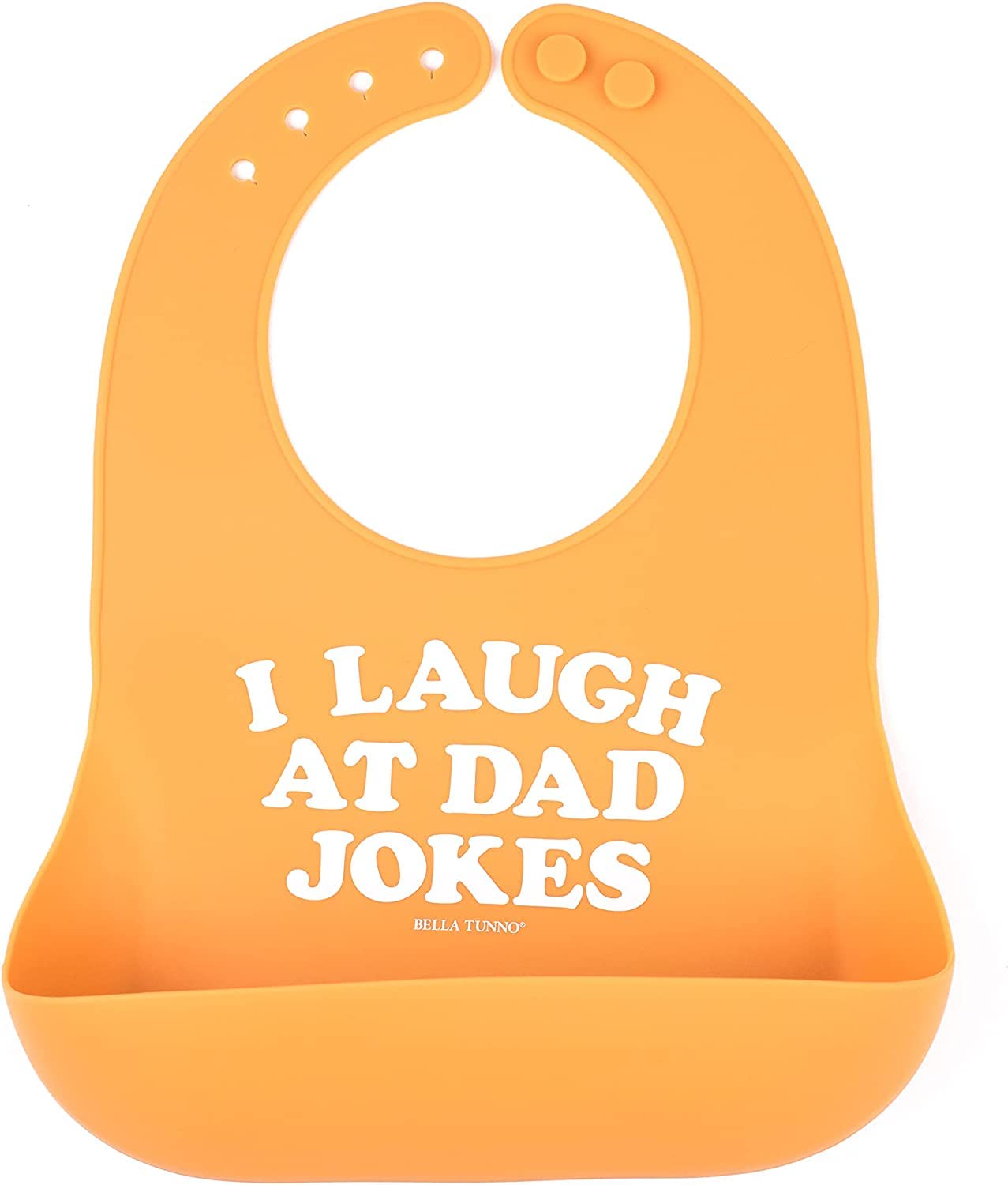 Baby Bib for Eating by Bella Tunno, Waterproof Silicone Bib with Large Food Catcher, Adjustable Fit