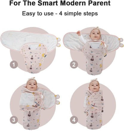 HOUSBAY Baby Swaddle Blanket Boy Girl,Super Soft Material Newborn Adjustable Swaddles 2-Way Zipper
