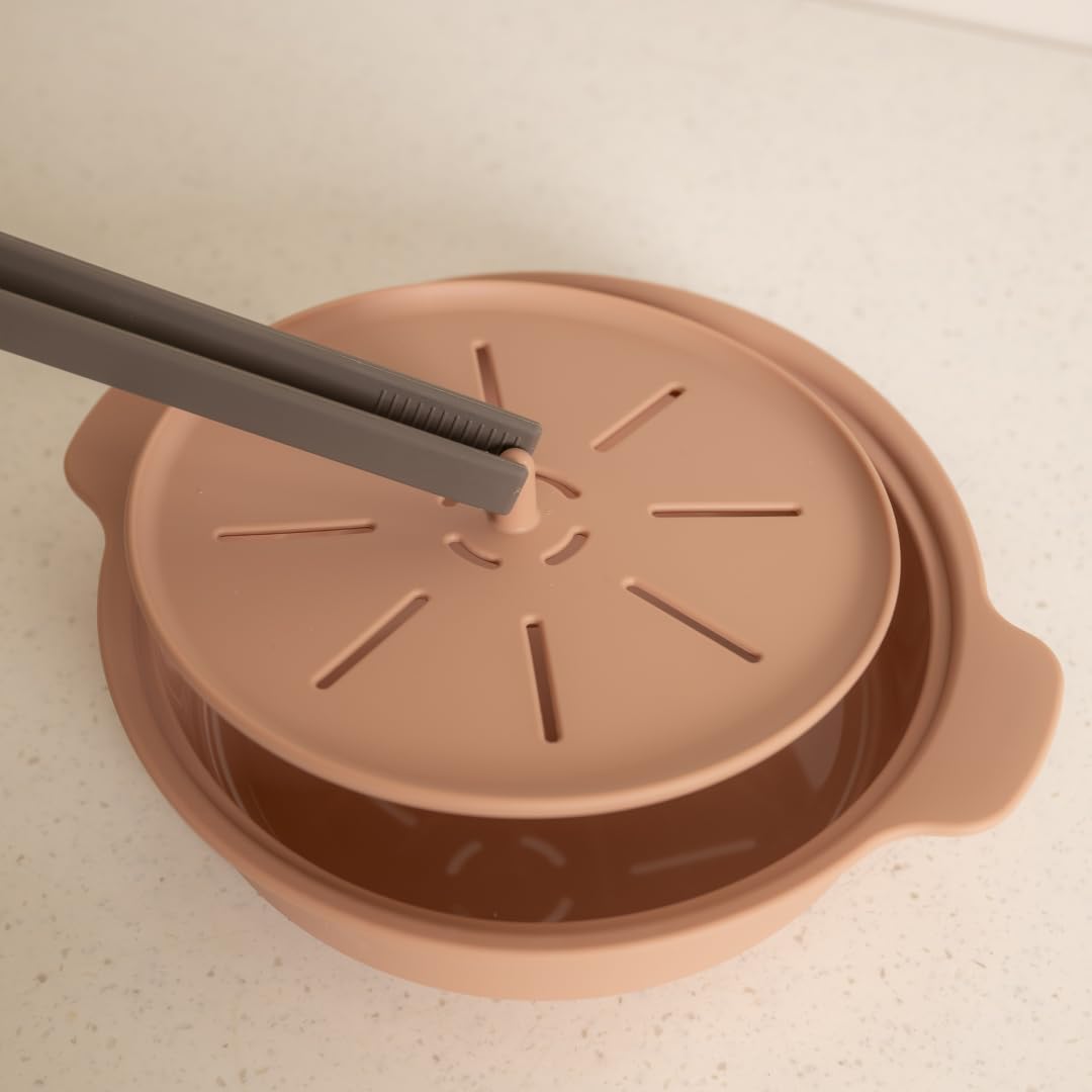 Microwave Silicone Steamer for Baby Food, Made In Korea, Oven & Dishwasher Safe to 482°F, Easy