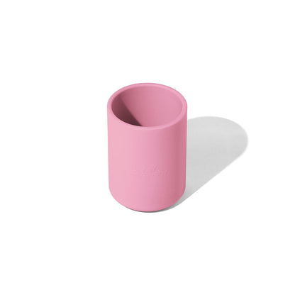Avanchy Silicone Training Cup – 12 oz Open Cup for Toddlers and Infants – Ideal for Baby Led Weaning and Transitioning from Bottles, Pink