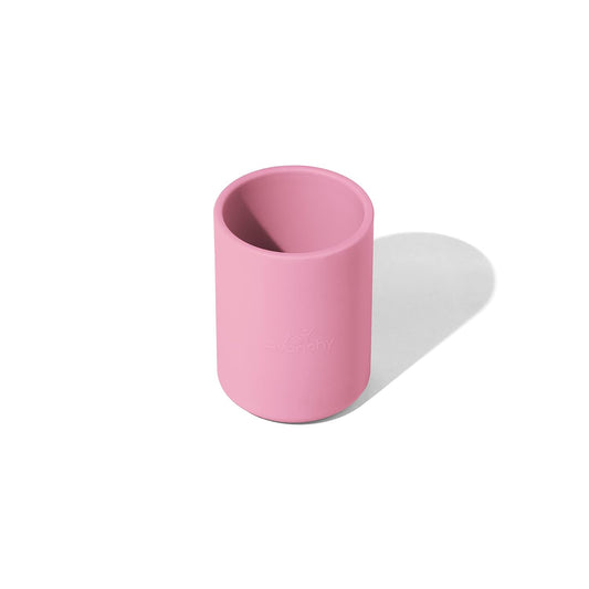 Avanchy Silicone Training Cup – 12 oz Open Cup for Toddlers and Infants – Ideal for Baby Led Weaning and Transitioning from Bottles, Pink