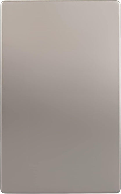 ENERLITES Screwless Blank Wall Plate, Child Safe Blank Device Outlet Cover, Standard Size, 1-Gang 4.68" x 2.93", Polycarbonate Thermoplastic, UL Listed, SI8801-NK, Nickel