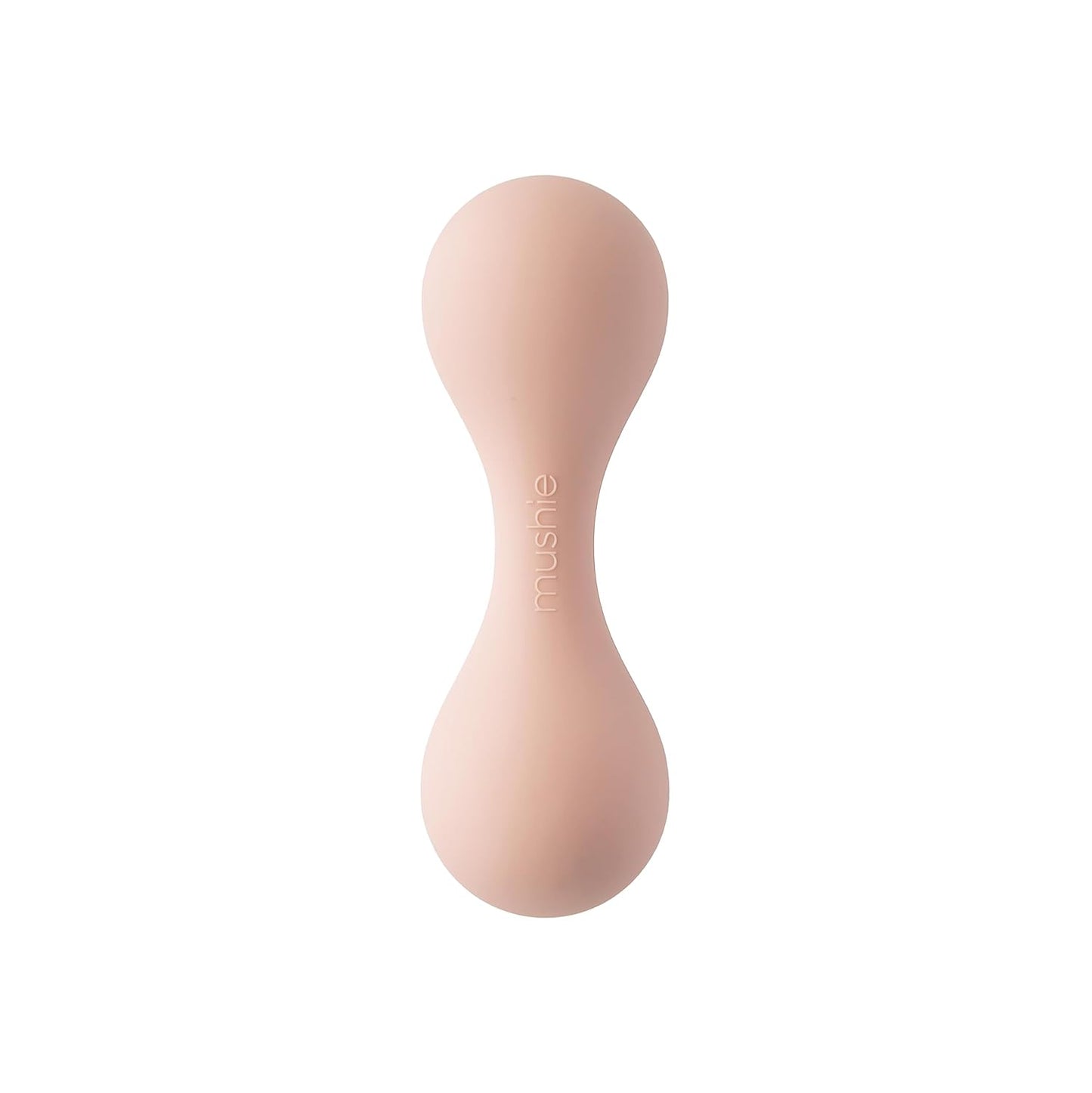 mushie Silicone Baby Shaker Rattle Toy | Ages 3+ Months (Blush)