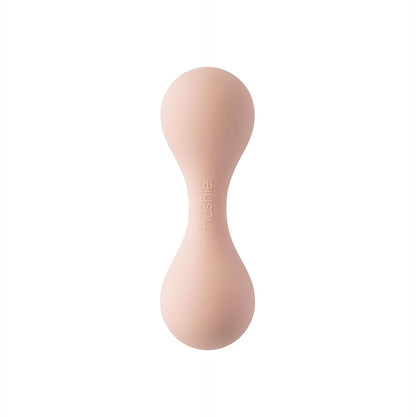 mushie Silicone Baby Shaker Rattle Toy | Ages 3+ Months (Blush)