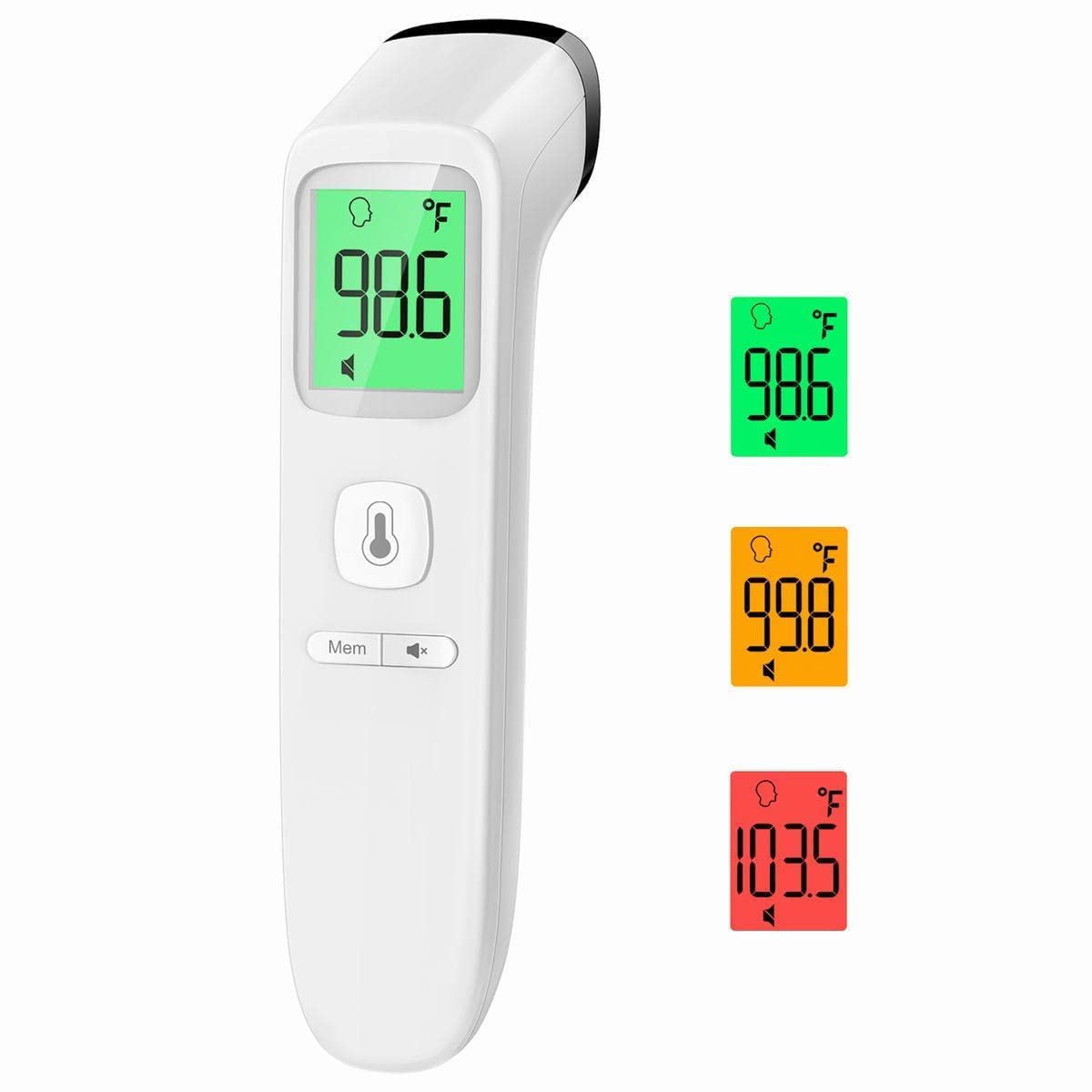 Digital Thermometer for Adults and Kids, Forehead No-Touch Thermometer with Fever Alarm, Accurate
