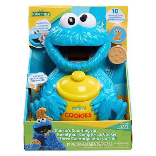 Sesame Street Cookie's Counting Jar, 12-Pieces, 20+ Phrases and Sounds, Learning and Education