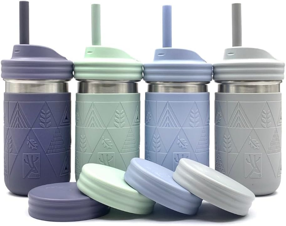 Elk and Friends 14oz Stainless Steel Kids + Toddler Drinking Cups | The Original Mason Jars with