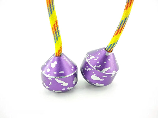 Fidget Beads - Worry Fidget Beads Spin & Bump - Made of Aluminum Alloy - Creates a Bit of Magic for You (UFO-Purple&White)