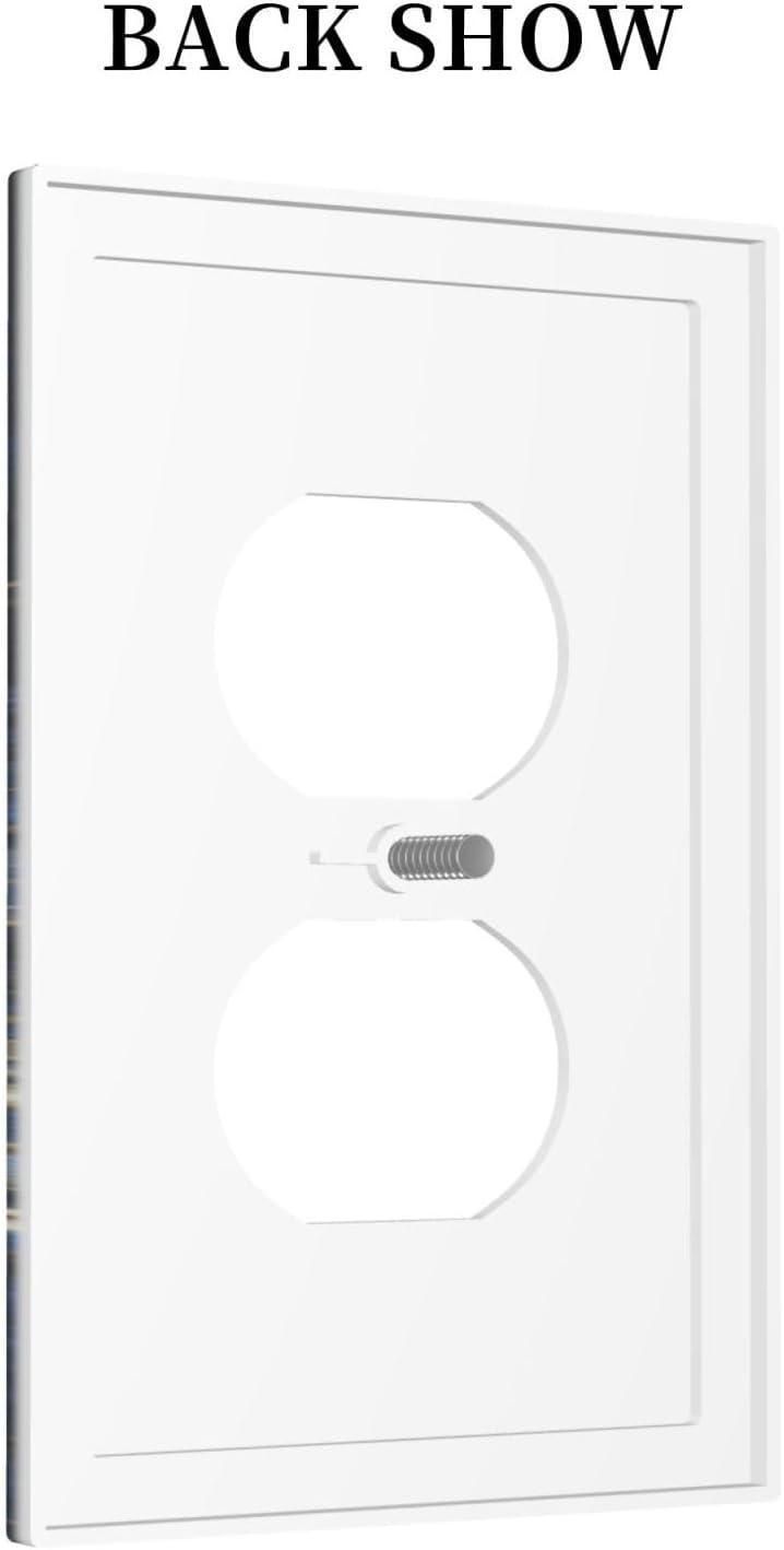 Decorative Outlet Covers Horror Night Blue Ocean Evil Octopus 1 Gang Duplex Light Switch Cover Plate Wall Plates for Electrical Outlets Switchplate Faceplate for Bathroom Home Decor