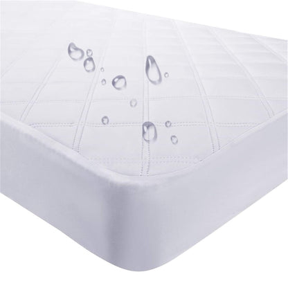 Yoofoss Waterproof Crib Mattress Protector, Quilted Crib Mattress Pad Cover Ultra Soft and